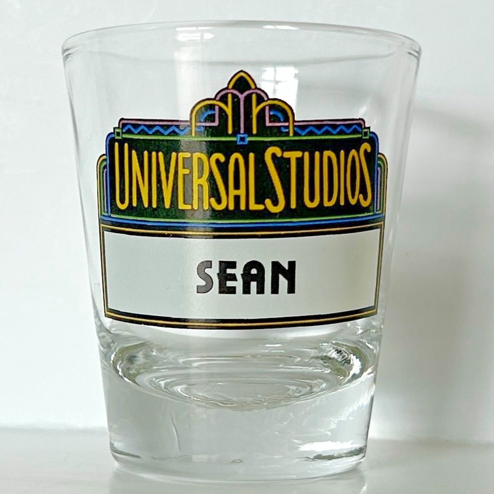 Vintage Universal Studios Sean Name Collectible Shot‎ Glass Barware Souvenir